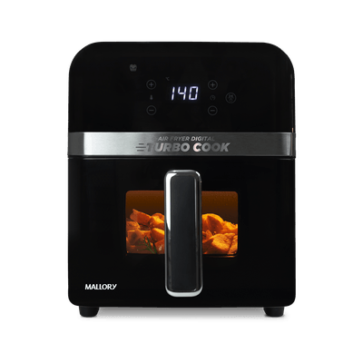 Fritadeira Elétrica Mallory Turbocook 6L - Painel Touch, Visor em Vidro, Air Cook System, Timer 60 minutos, Air Cook System