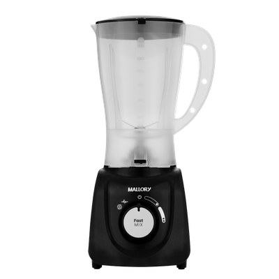 Liquidificador Mallory Fast Mix - 2 Velocidades, Pulsar, Autolimpeza, Jarra 2,1L, Faca Inox, Alça Ergonômica - Preto