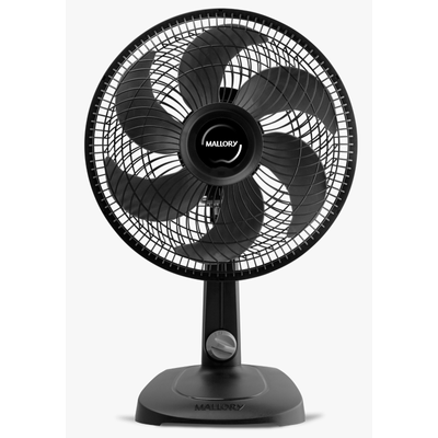 Ventilador de Mesa Mallory Turbo Compact 30cm - 42W com 6 Pás e 3 Velocidades - Preto/Grafite